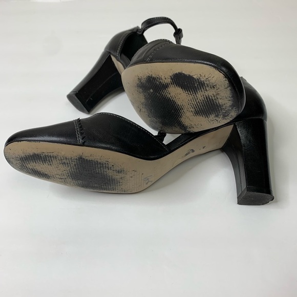 Gianni Bini Black Square Toe Ankle Strap Heels Grandma Core Retro 1930’s Style - Picture 13 of 13